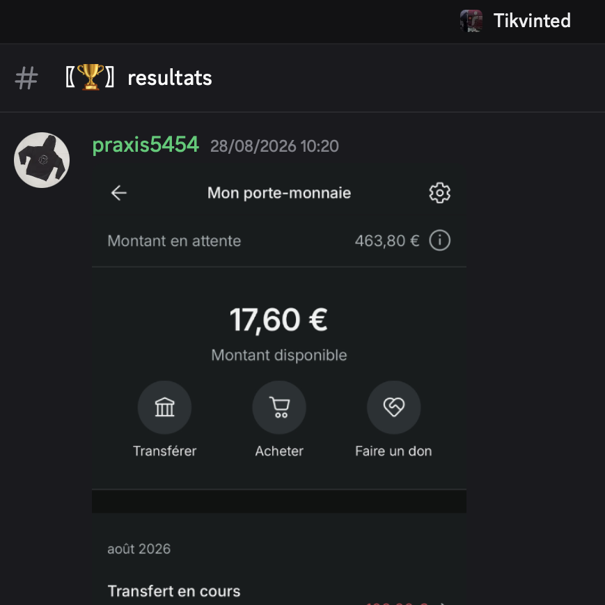 Résultat praxis5454