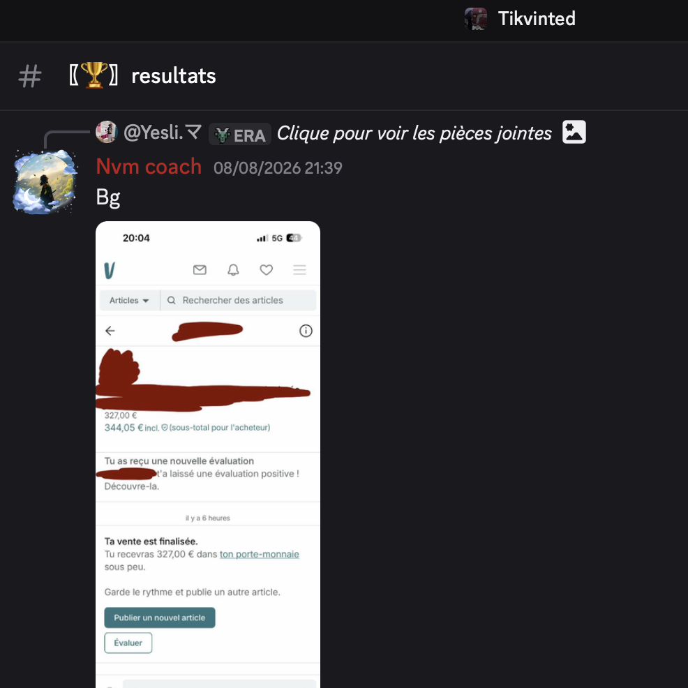 Résultat Yesli.