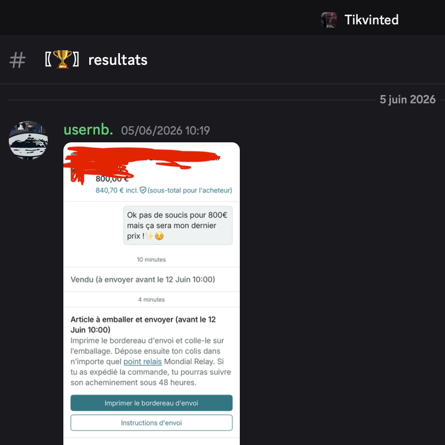 Résultat usernb.