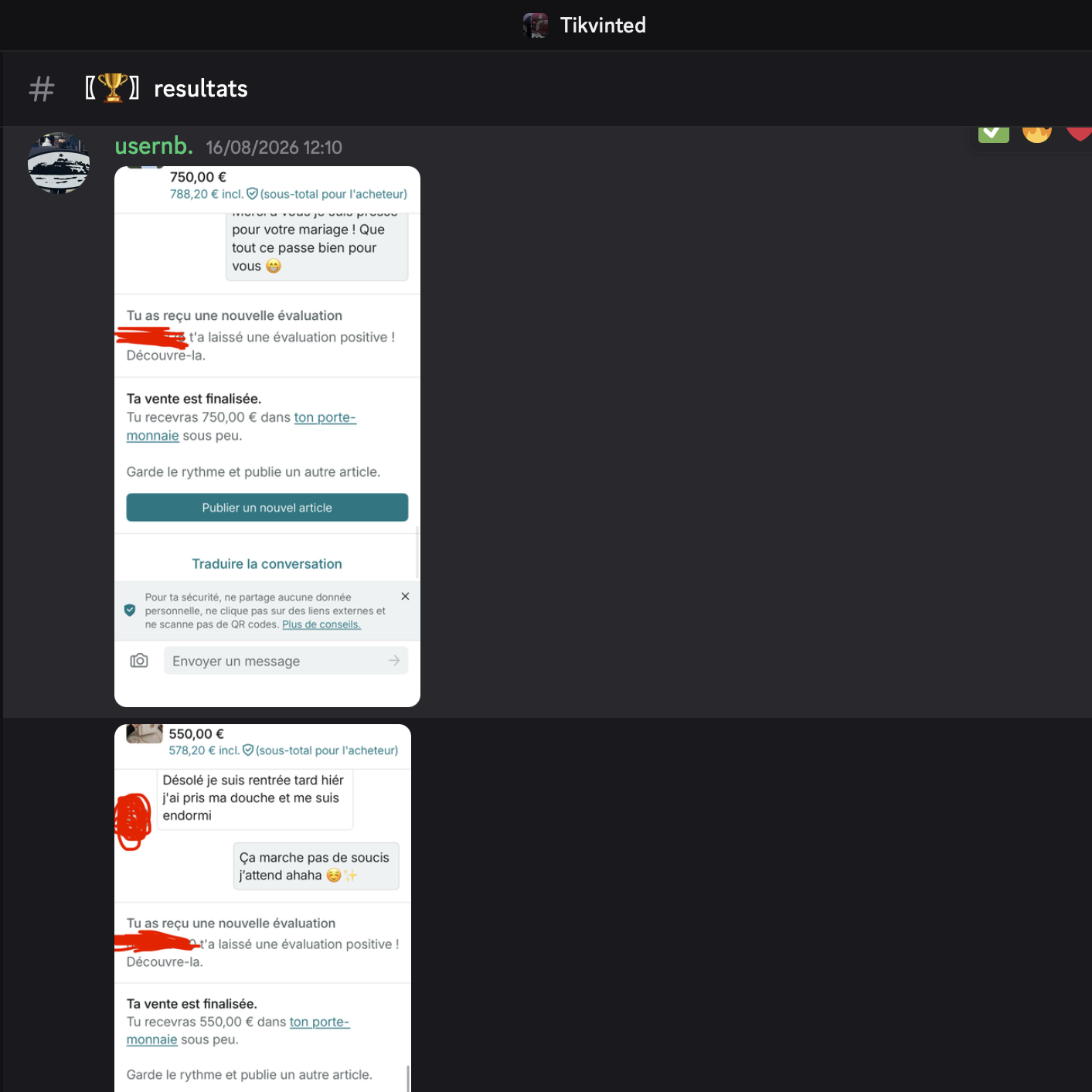 Résultat usernb.